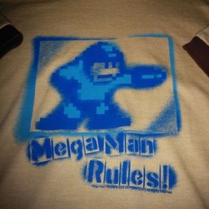 Mega Man Rules Ringer T Shirt